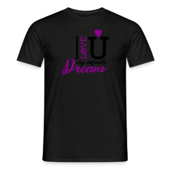 MON AMOUR DE RÊVE INFINI - T-shirt homme - noir - Devant - AI Model Male 178 light (178cm)