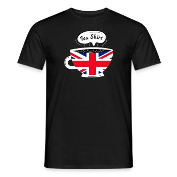 I Love English Tea UK Flag Fun Novelty Souvenir - T-shirt homme - noir - Devant - AI Model Male 178 light (178cm)