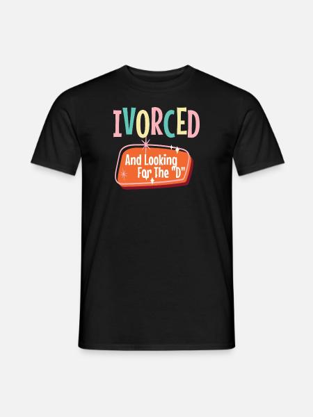 Lustiges Scheidung Glücklich Geschieden und - Männer T-Shirt - Schwarz