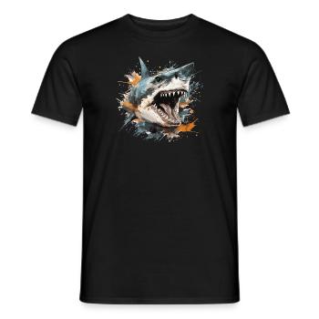 Sharkhead - Men's T-Shirt - black - Front - AI Model Male 178 light (178cm)