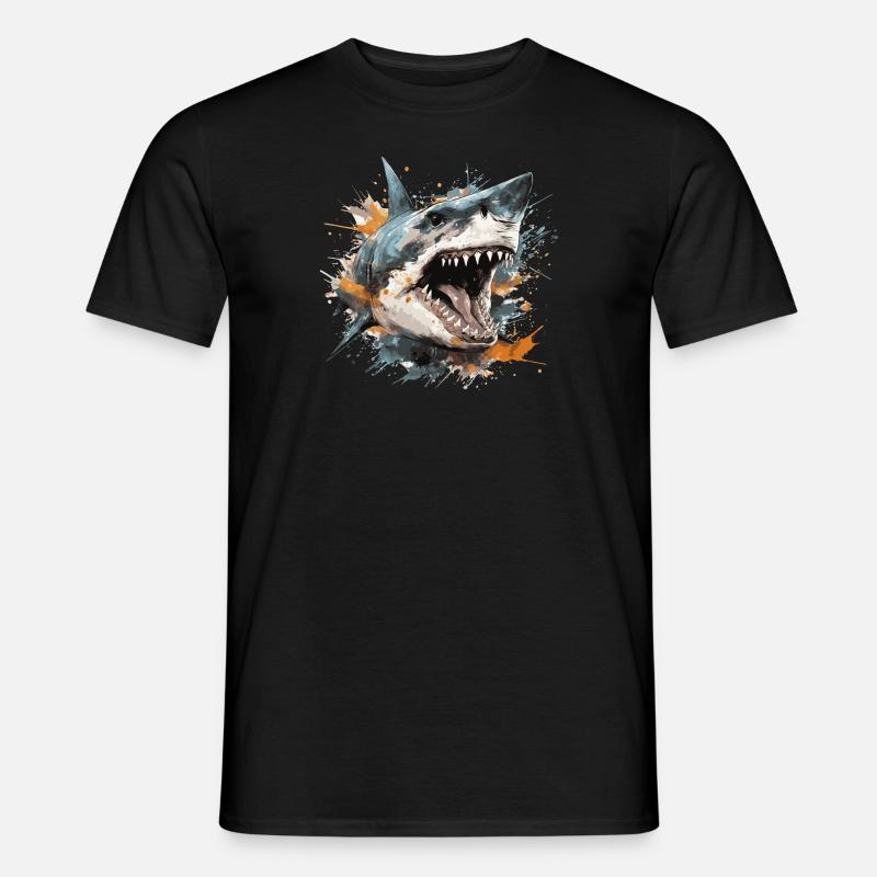 Sharkhead - Männer T-Shirt - Schwarz