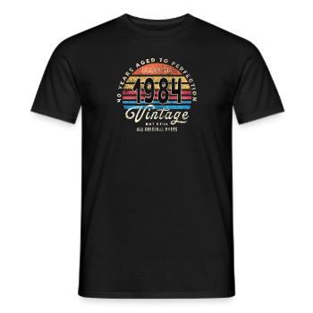 Made in 1984 - Men's T-Shirt - black - Front - AI Model Male 178 light (178cm)