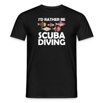 I'D Rather Be Scuba Diving Deep Sea Exploration - Männer T-Shirt - Schwarz - Vorne - AI Model Male 178 light (178cm)