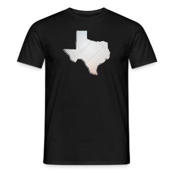 Le vrai volleyball sur la carte de l’État du Texas - T-shirt homme - noir - Devant - AI Model Male 178 light (178cm)