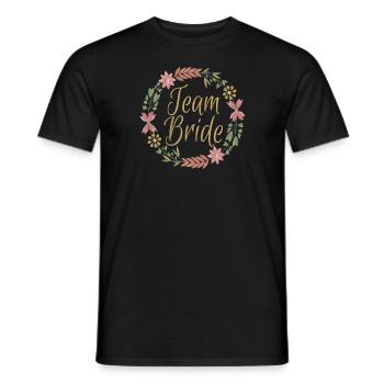JGA - Team Bride Kranz - Männer T-Shirt - Schwarz - Vorne - AI Model Male 178 light (178cm)