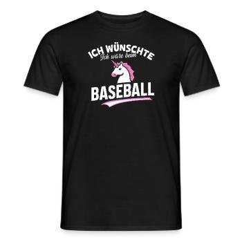 Baseball-Einhorn Fan Spiel Magie Shirt Idee - Männer T-Shirt - Schwarz - Vorne - AI Model Male 178 light (178cm)