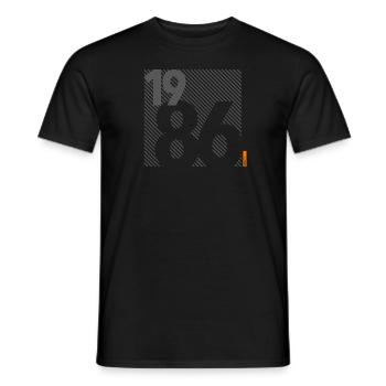 Fabriqué en 1986 Rétro moderniste Design Cadeau d’anniversaire - T-shirt homme - noir - Devant - AI Model Male 178 light (178cm)