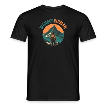 Wanderwoman - Männer T-Shirt - Schwarz - Vorne - AI Model Male 178 light (178cm)