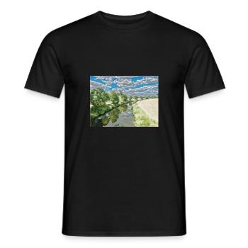 Bodeblick - Männer T-Shirt - Schwarz - Vorne - AI Model Male 178 light (178cm)