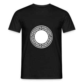 Griechisch Symbol Kreis - Männer T-Shirt - Schwarz - Vorne - AI Model Male 178 light (178cm)