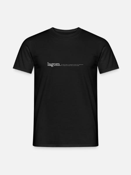 Lagom pronunciation Swedish gift - Men's T-Shirt - black