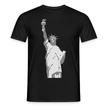 statue de la liberté - T-shirt homme - noir - Devant - AI Model Male 178 light (178cm)