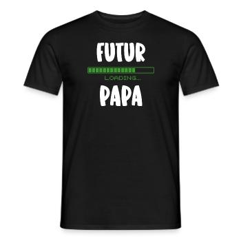 futur papa - T-shirt homme - noir - Devant - AI Model Male 178 light (178cm)