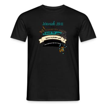 Jeremiah 29,11 - Männer T-Shirt - Schwarz - Vorne - AI Model Male 178 light (178cm)