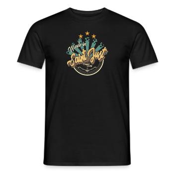 Made in Saint Just - T-shirt homme - noir - Devant - AI Model Male 178 light (178cm)