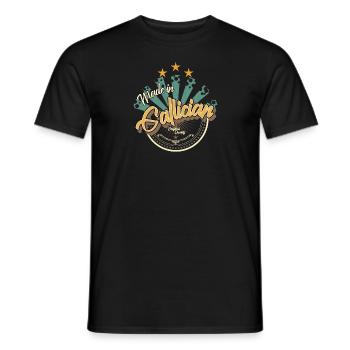 made in Gallician - T-shirt homme - noir - Devant - AI Model Male 178 light (178cm)