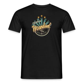 Made in Manduel - T-shirt homme - noir - Devant - AI Model Male 178 light (178cm)