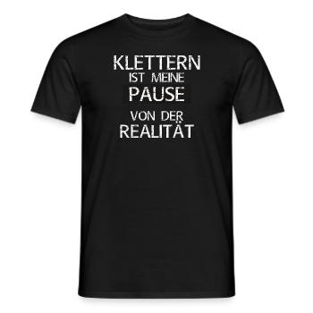 Klettern ist meine Pause von der Realität - Männer T-Shirt - Schwarz - Vorne - AI Model Male 178 light (178cm)
