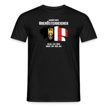 gebürtiger Öberösterreicher - Männer T-Shirt - Schwarz - Vorne - AI Model Male 178 light (178cm)