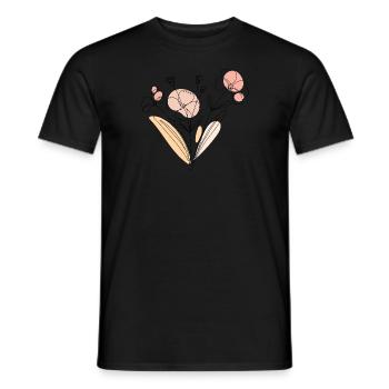 Wildflowers Flowers Nature Bouquet - Men's T-Shirt - black - Front - AI Model Male 178 light (178cm)