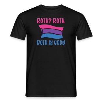 Drôle Les deux sont bons - Communauté LGBT Bisexuel - T-shirt homme - noir - Devant - AI Model Male 178 light (178cm)
