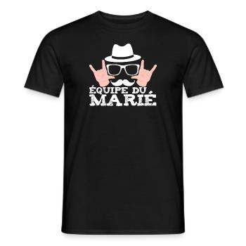 EVG Enterrement de Vie de Garçon équipe du Marié - T-shirt homme - noir - Devant - AI Model Male 178 light (178cm)