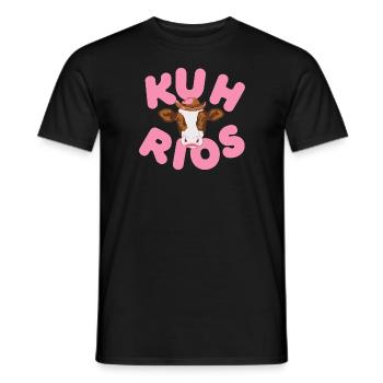 Kuh Kurios Lustige Kühe Landwirtin Bauernhof - Männer T-Shirt - Schwarz - Vorne - AI Model Male 178 light (178cm)