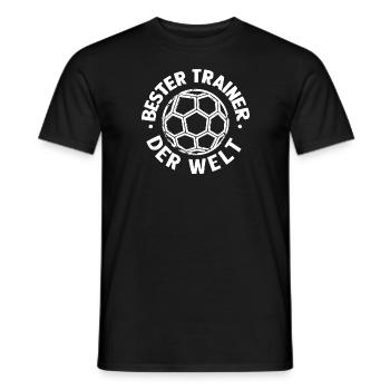Bester Trainer Fußball Award Ehrenpreis Trophäe - Männer T-Shirt - Schwarz - Vorne - AI Model Male 178 light (178cm)