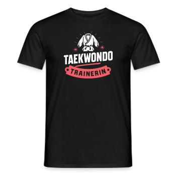 Taekwondo-Sporttrainerin - Männer T-Shirt - Schwarz - Vorne - AI Model Male 178 light (178cm)