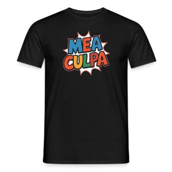Mea culpa - T-shirt homme - noir - Devant - AI Model Male 178 light (178cm)