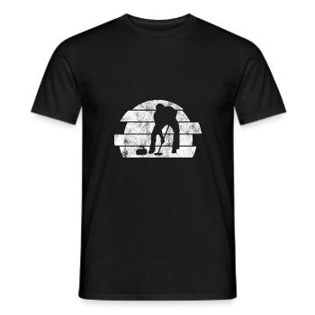 Curling sur glace Curling Retro Cadeau - T-shirt homme - noir - Devant - AI Model Male 178 light (178cm)