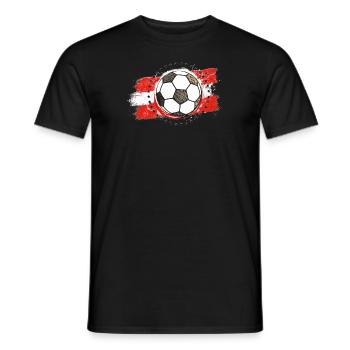 Football Austria (Österreich) 02 - Männer T-Shirt - Schwarz - Vorne - AI Model Male 178 light (178cm)