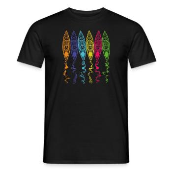 Kayak Canoë Kayak Kayaker Rétro Vintage - T-shirt homme - noir - Devant - AI Model Male 178 light (178cm)