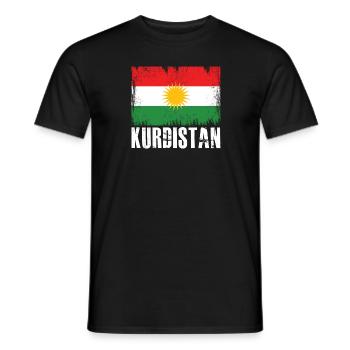 Kurdistan Flagge 2 - Männer T-Shirt - Schwarz - Vorne - AI Model Male 178 light (178cm)