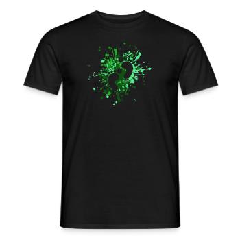 Baby Footprint Color Splash - Männer T-Shirt - Schwarz - Vorne - AI Model Male 178 light (178cm)