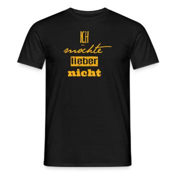 Bartleby der Schreiber - Ich möchte lieber nicht - Männer T-Shirt - Schwarz - Vorne - AI Model Male 178 light (178cm)