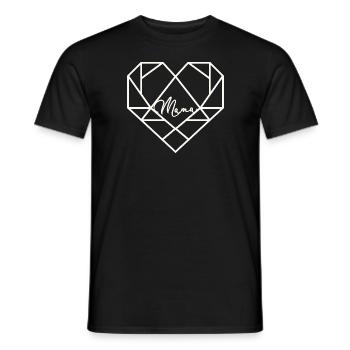Mama Herz Mutter Muttertag Geschenk Weihnachten - Männer T-Shirt - Schwarz - Vorne - AI Model Male 178 light (178cm)