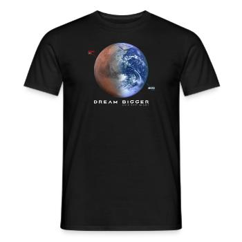Mars Shirt, Dream Bigger und Occupy Mars - Männer T-Shirt - Schwarz - Vorne - AI Model Male 178 light (178cm)