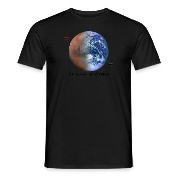 Mars - Dream Bigger and Occupy Mars - Men's T-Shirt - black - Front - AI Model Male 178 light (178cm)