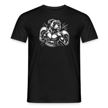 Chien boxeur - T-shirt homme - noir - Devant - AI Model Male 178 light (178cm)