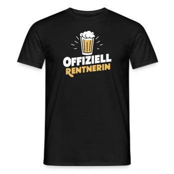 Offizielle Rentnerin Ruhestand Bier-Fan Frau - Männer T-Shirt - Schwarz - Vorne - AI Model Male 178 light (178cm)