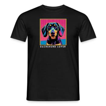 Dachshund Lover - Dog Merch for everyone - Männer T-Shirt - Schwarz - Vorne - AI Model Male 178 light (178cm)