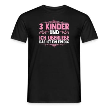 Mama Von 3 Kindern - Männer T-Shirt - Schwarz - Vorne - AI Model Male 178 light (178cm)