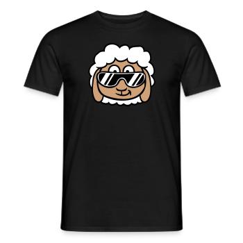 Sheep Sunglasses Party Sheep Lamb Cool Head - Men's T-Shirt - black - Front - AI Model Male 178 light (178cm)