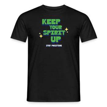 Stay positive - Men's T-Shirt - black - Front - AI Model Male 178 light (178cm)