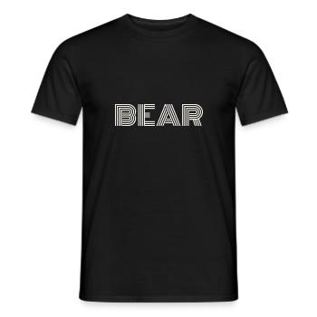 bear white - Men's T-Shirt - black - Front - AI Model Male 178 light (178cm)