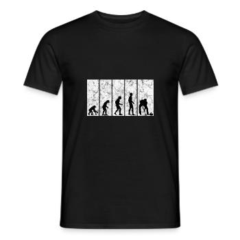 Eis Curling Curler Eisstockschießen Evolution - Männer T-Shirt - Schwarz - Vorne - AI Model Male 178 light (178cm)