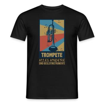 Trompeter Geschenkidee Blasmusiker Trompete - Männer T-Shirt - Schwarz - Vorne - AI Model Male 178 light (178cm)