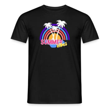 Summer Vibes - Männer T-Shirt - Schwarz - Vorne - AI Model Male 178 light (178cm)