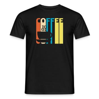 Kaffee | Kaffeetasse, latte, espresso, cappuccino - Männer T-Shirt - Schwarz - Vorne - AI Model Male 178 light (178cm)